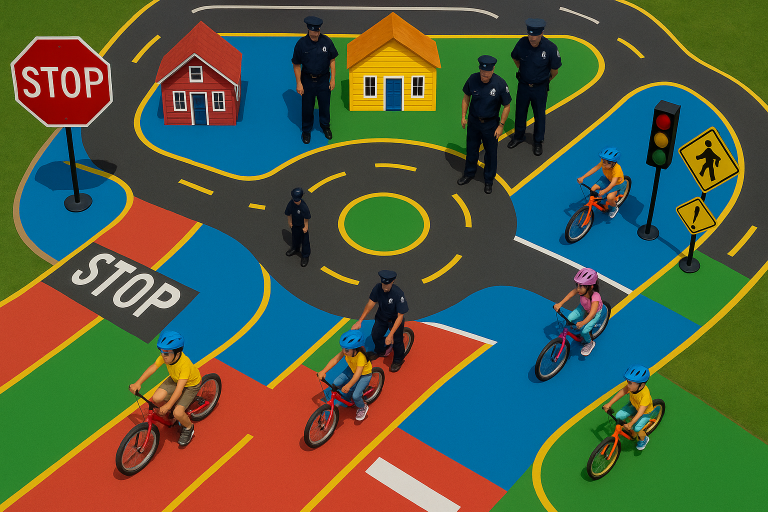 ColorPave Surfacing for Traffic Gardens