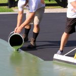 Painting a pickleball court