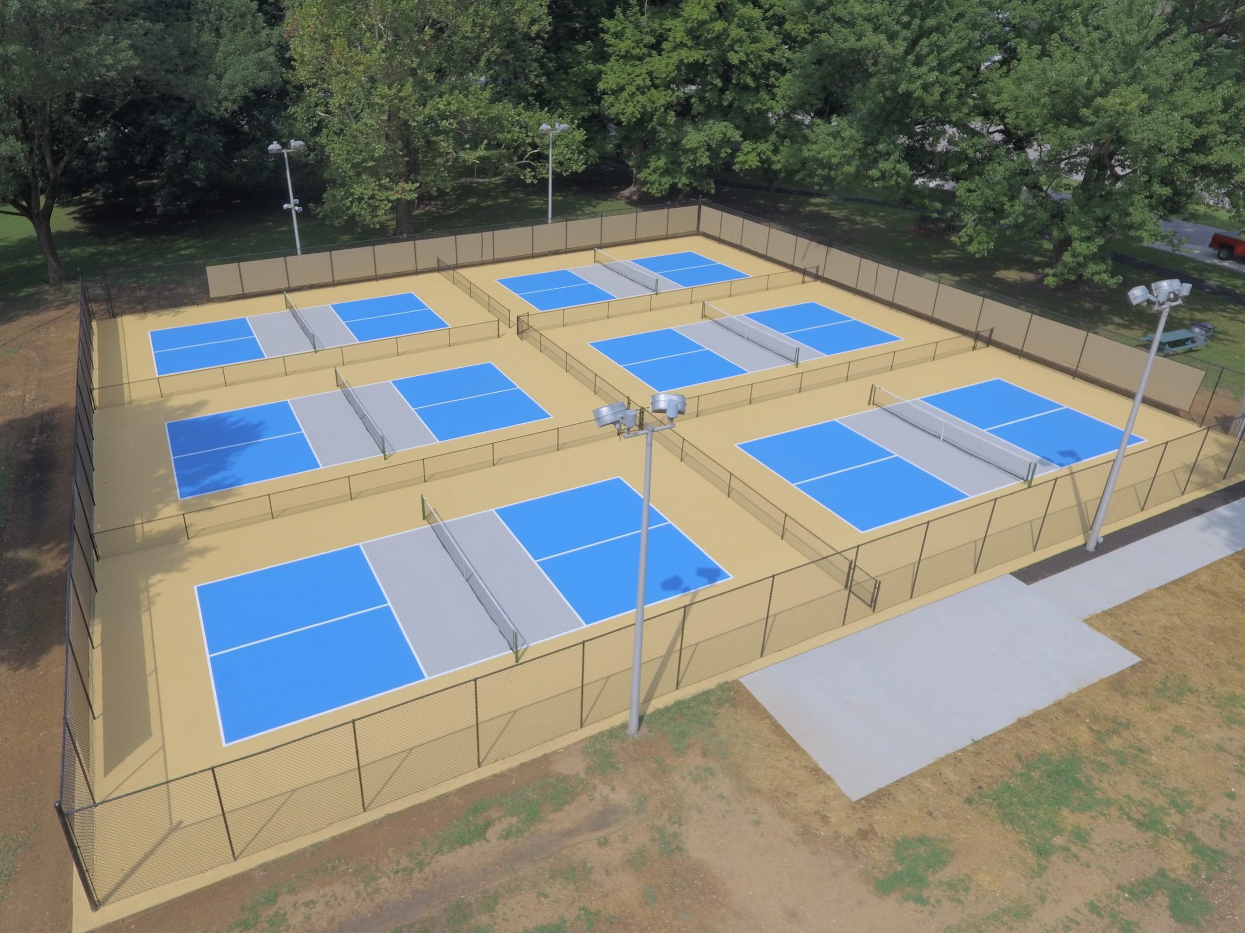 Pickleball court construction